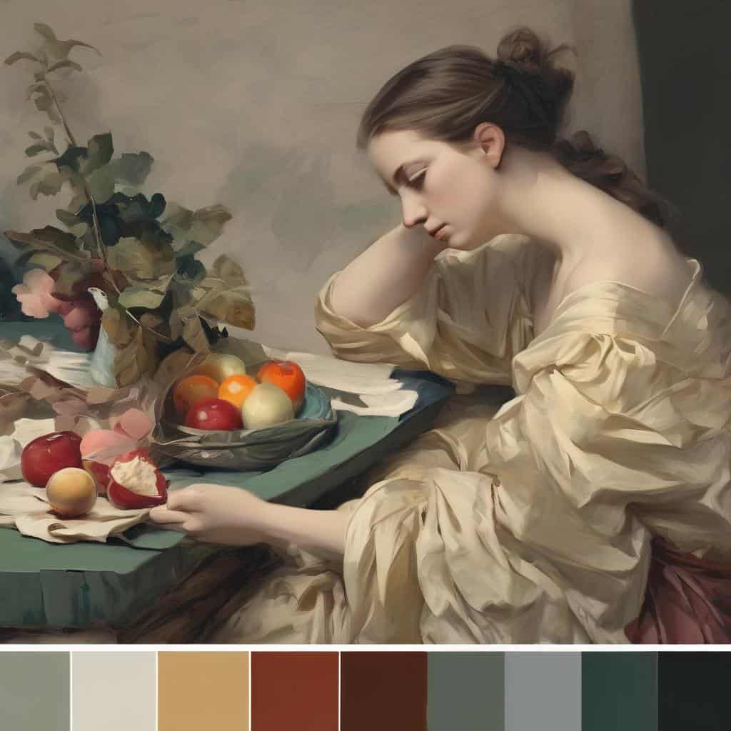 Χαρακτηριστικά εικόνας που αναδεικνύουν την τέχνη της κίνησης και της εκφραστικότητας στη ζωγραφική πορτρέτου.