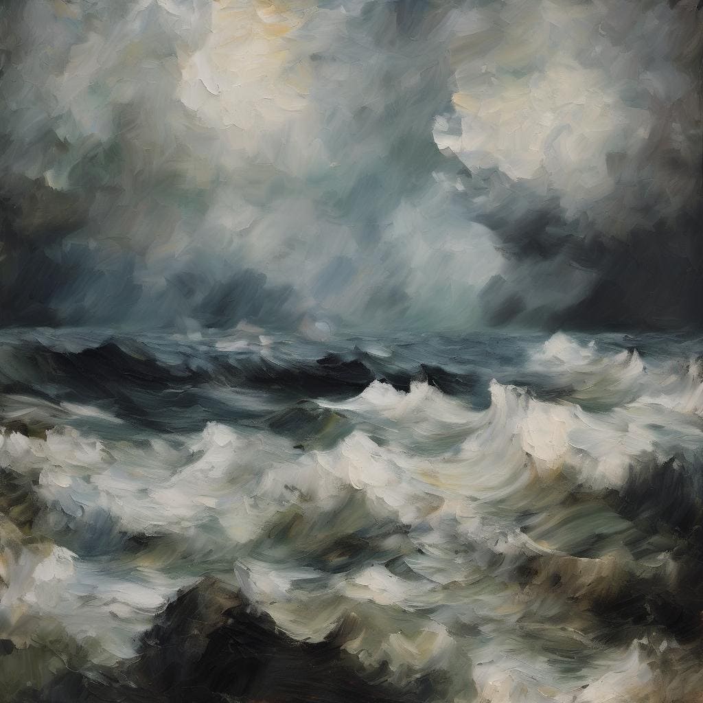 Ομορφιά της τέχνης της κίνησης και της έκφρασης σε θαλασσινή καλλιτεχνική απεικόνιση.