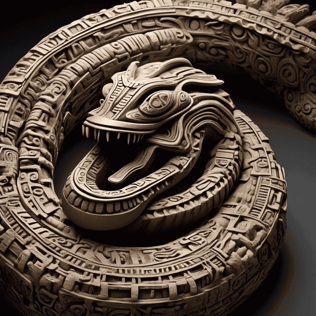 Coiled Serpent – Aztec Art